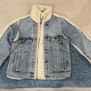 Blank NYC Light Blue Denim and Sherpa Jacket